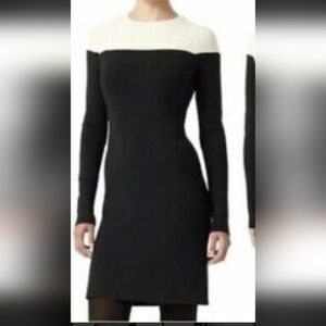 Derek Lam IOC Athleta Black and White Long Sleeve Sweater Dress
